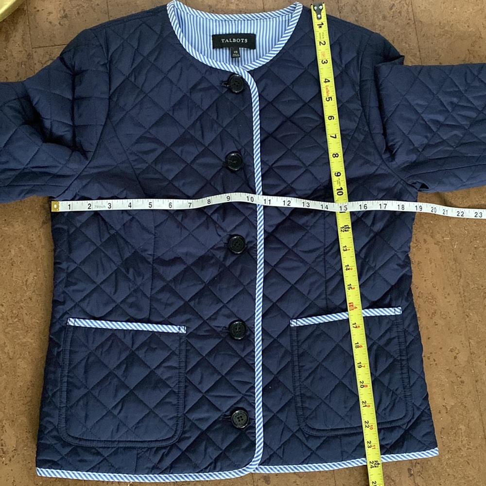 Talbots diamond quilted lightweight jacket! Brand new without tag! Boxy! Size XS - Picture 17 of 17